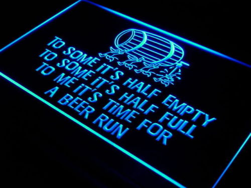 It's Time for a Beer Run Bar Pub Neon Light Sign